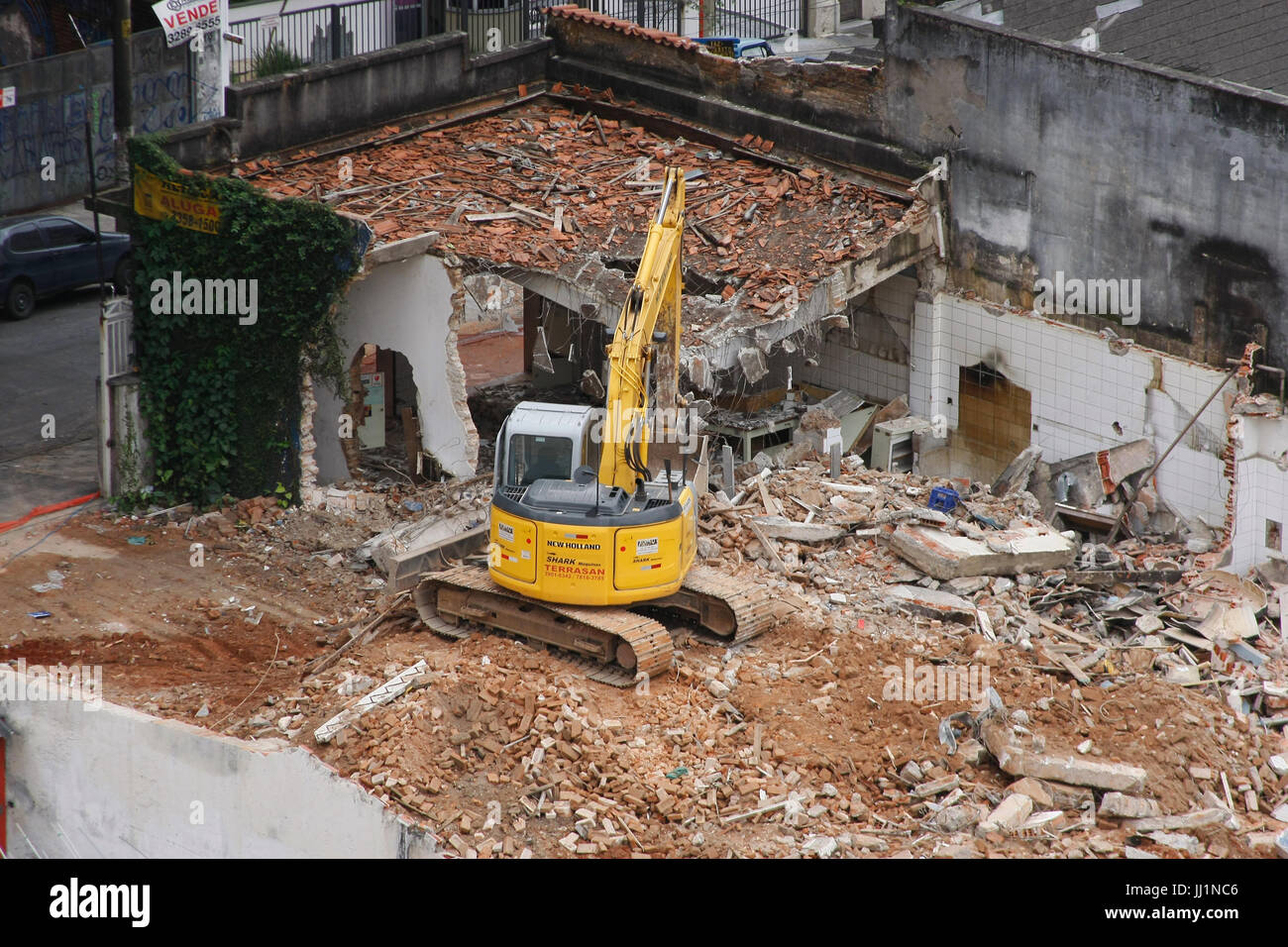 Demolition, houses, São Paulo, Brazil Stock Photo