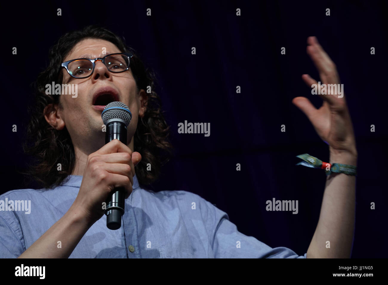 Simon Amstell Performing Live On The Comedy Stage On Day 4 - 