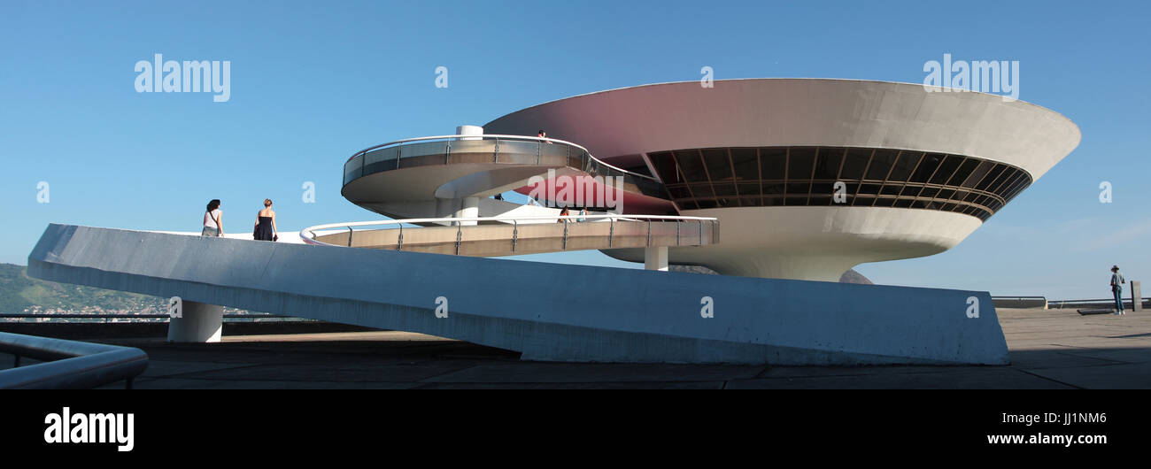 Museum of Contemporary Art by Oscar Niemeyer, Niteroi, Rio de Janeiro, Brazil Stock Photo