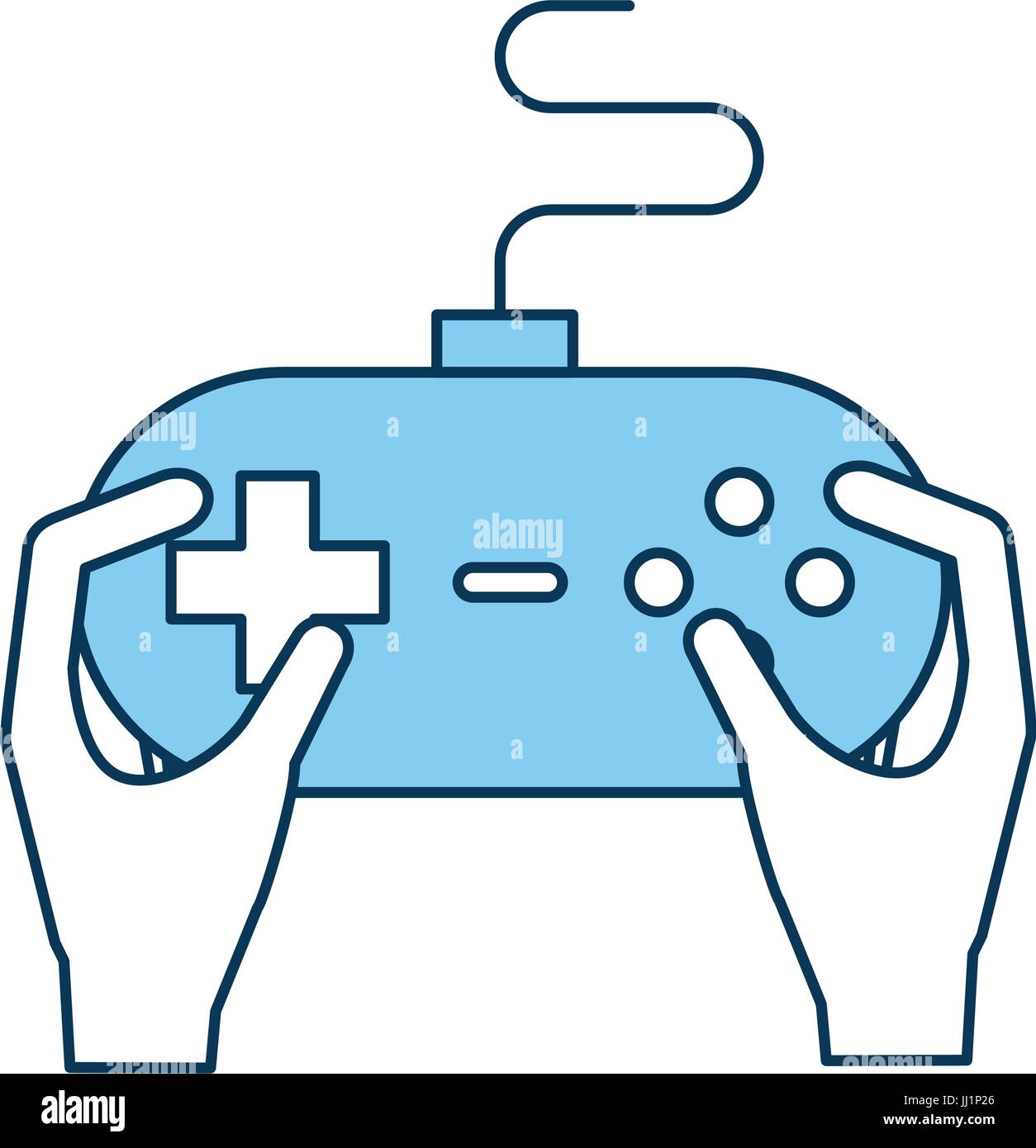 hands with video game control icon Stock Vector Image & Art - Alamy