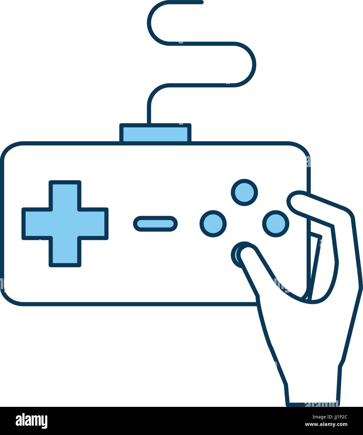 hands with video game control icon Stock Vector Image & Art - Alamy