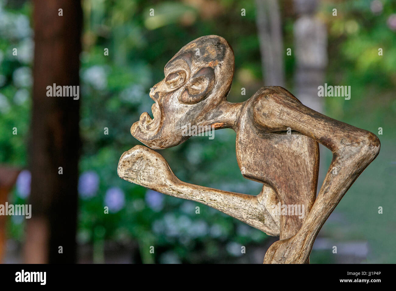 African style wooden statue. Stock Photo