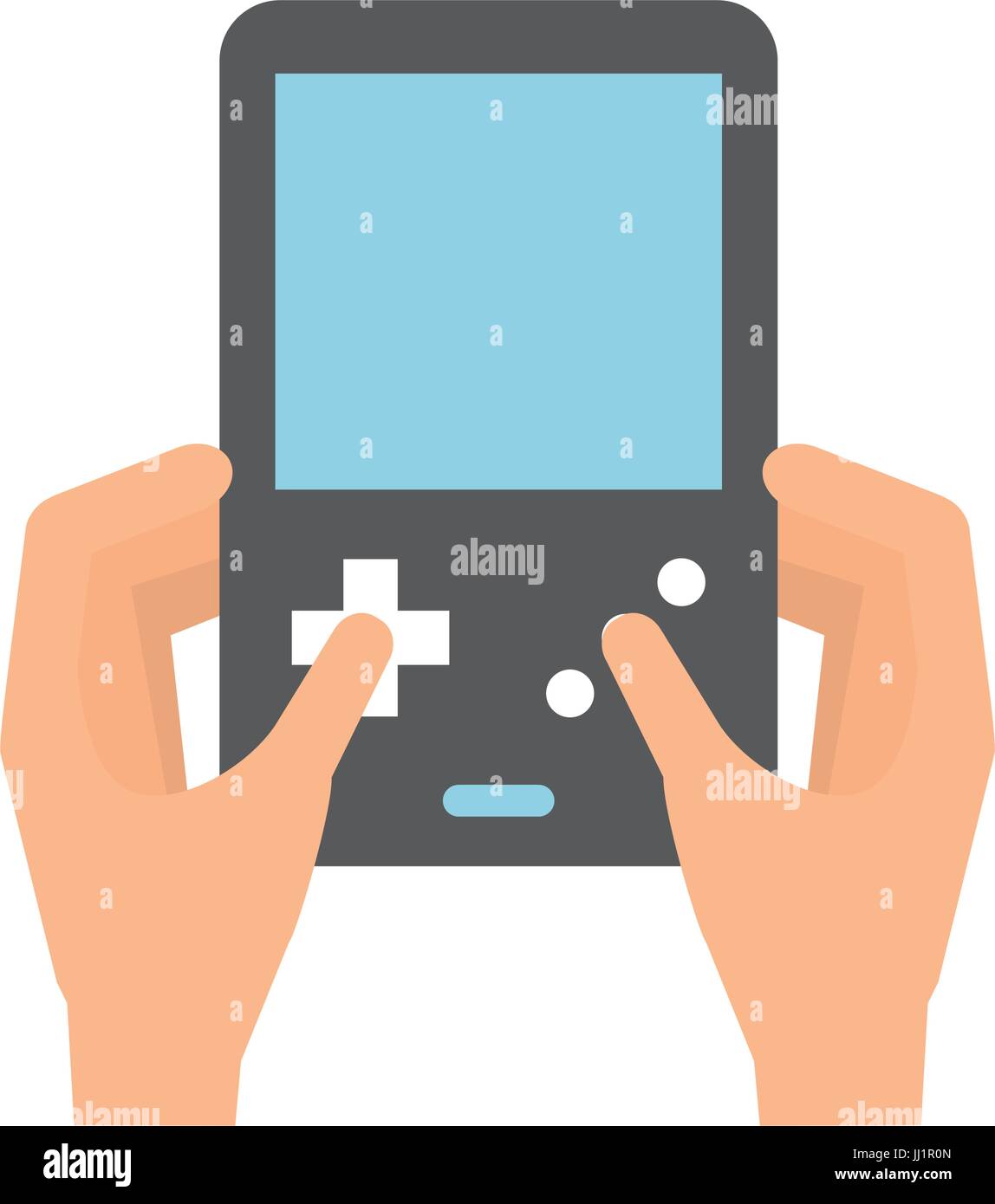 hands user with Portable video game console Stock Vector Image & Art ...