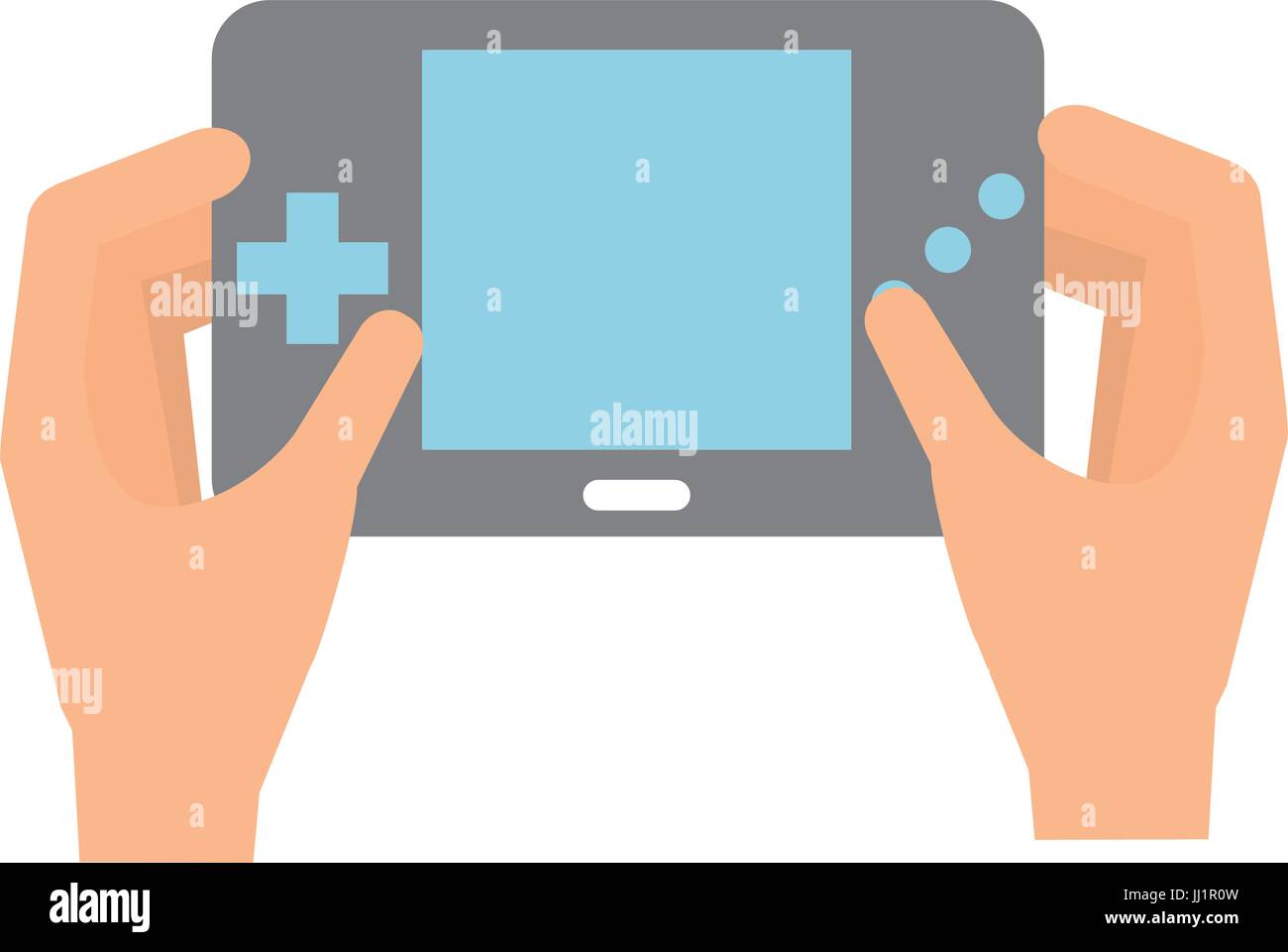 hands user with Portable video game console Stock Vector Image & Art ...