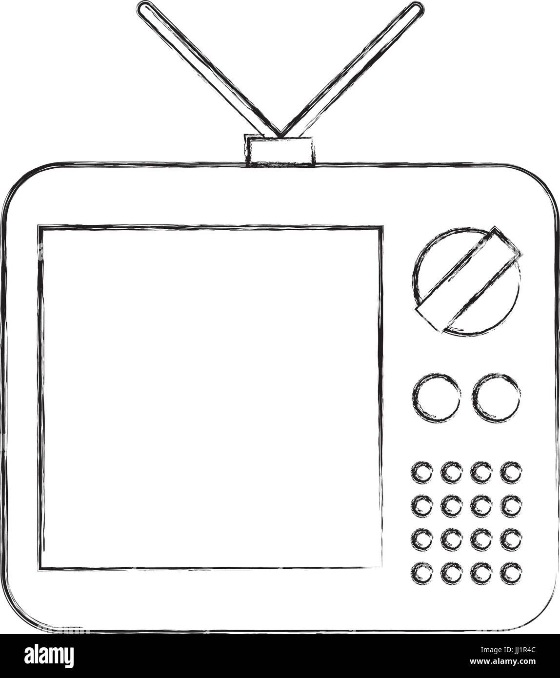 old tv isolated icon Stock Vector Image & Art - Alamy
