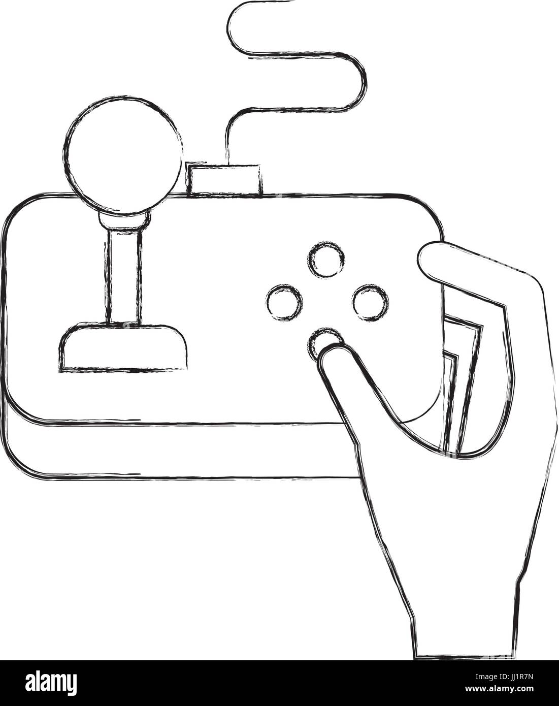hands with video game control icon Stock Vector Image & Art - Alamy