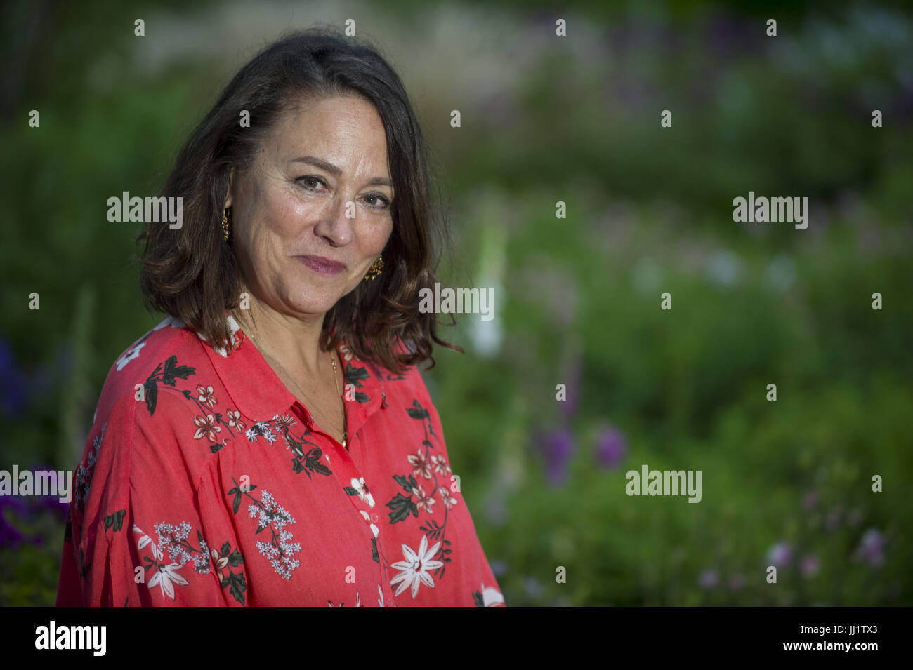 Arabella Weir sits for portraits as she attends the 'Borders Book Festival' in Melrose.  Featuring: Arabella Weir Where: Melrose, United Kingdom When: 16 Jun 2017 Credit: Euan Cherry/WENN.com Stock Photo