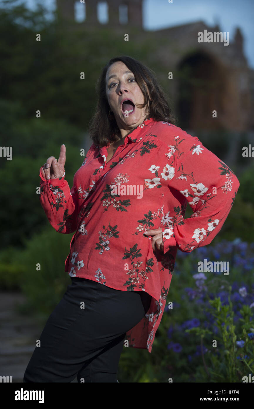 Arabella Weir sits for portraits as she attends the 'Borders Book Festival' in Melrose.  Featuring: Arabella Weir Where: Melrose, United Kingdom When: 16 Jun 2017 Credit: Euan Cherry/WENN.com Stock Photo