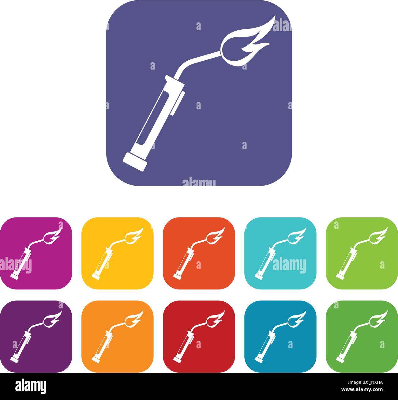 Welding torch icons set flat Stock Vector Image & Art Alamy