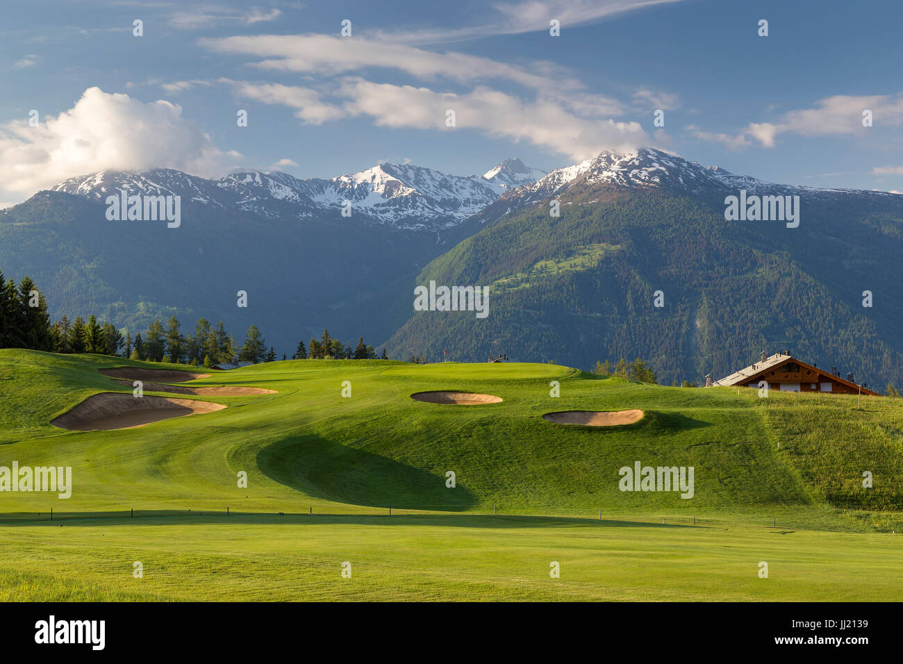 Crans sur Sierre Golf Club, Switzerland Stock Photo - Alamy