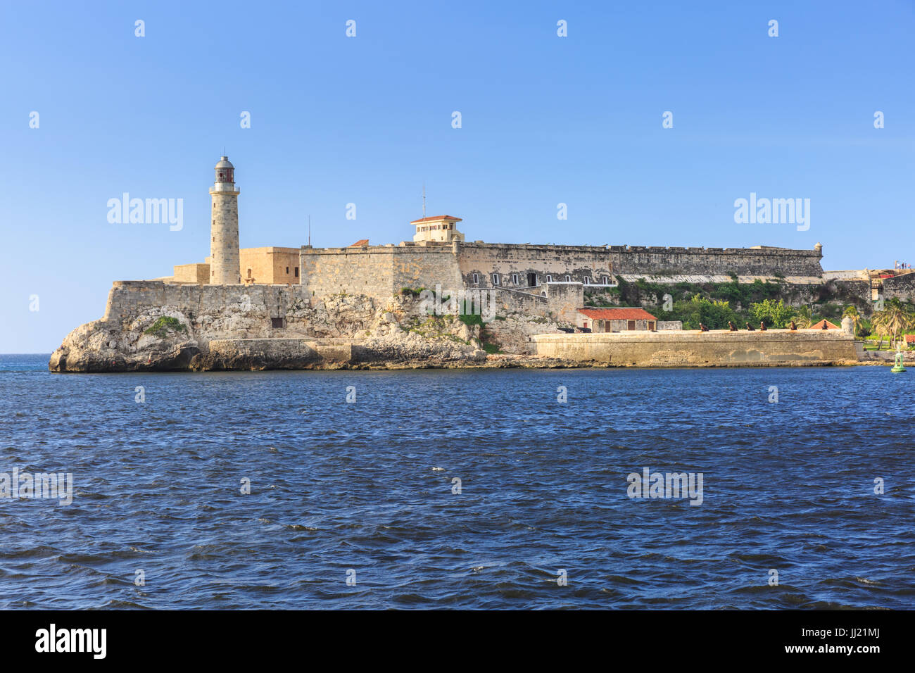 Castillo De Los Tres Reyes Del Morro exterior, from the sea, Havana ...