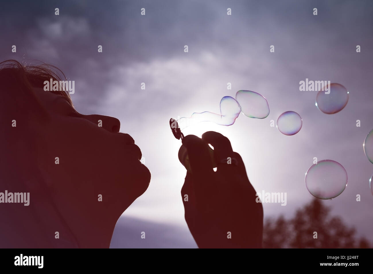 Woman joy silhouette hi-res stock photography and images - Alamy