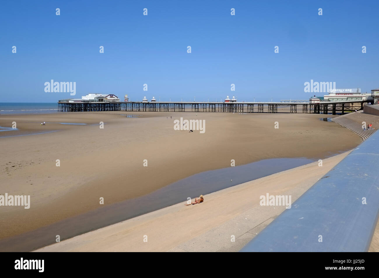 Blackpool North Pier and Beach Stock Photo