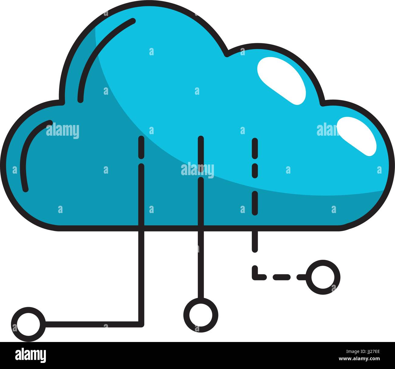 cloud data with circuits to digital connection Stock Vector Image & Art ...