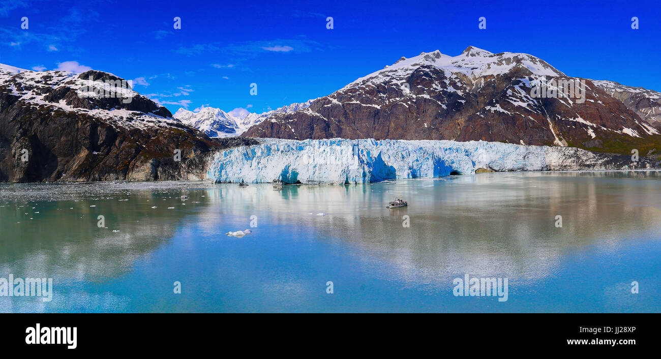Margerie Glacier Panorama Stock Photo