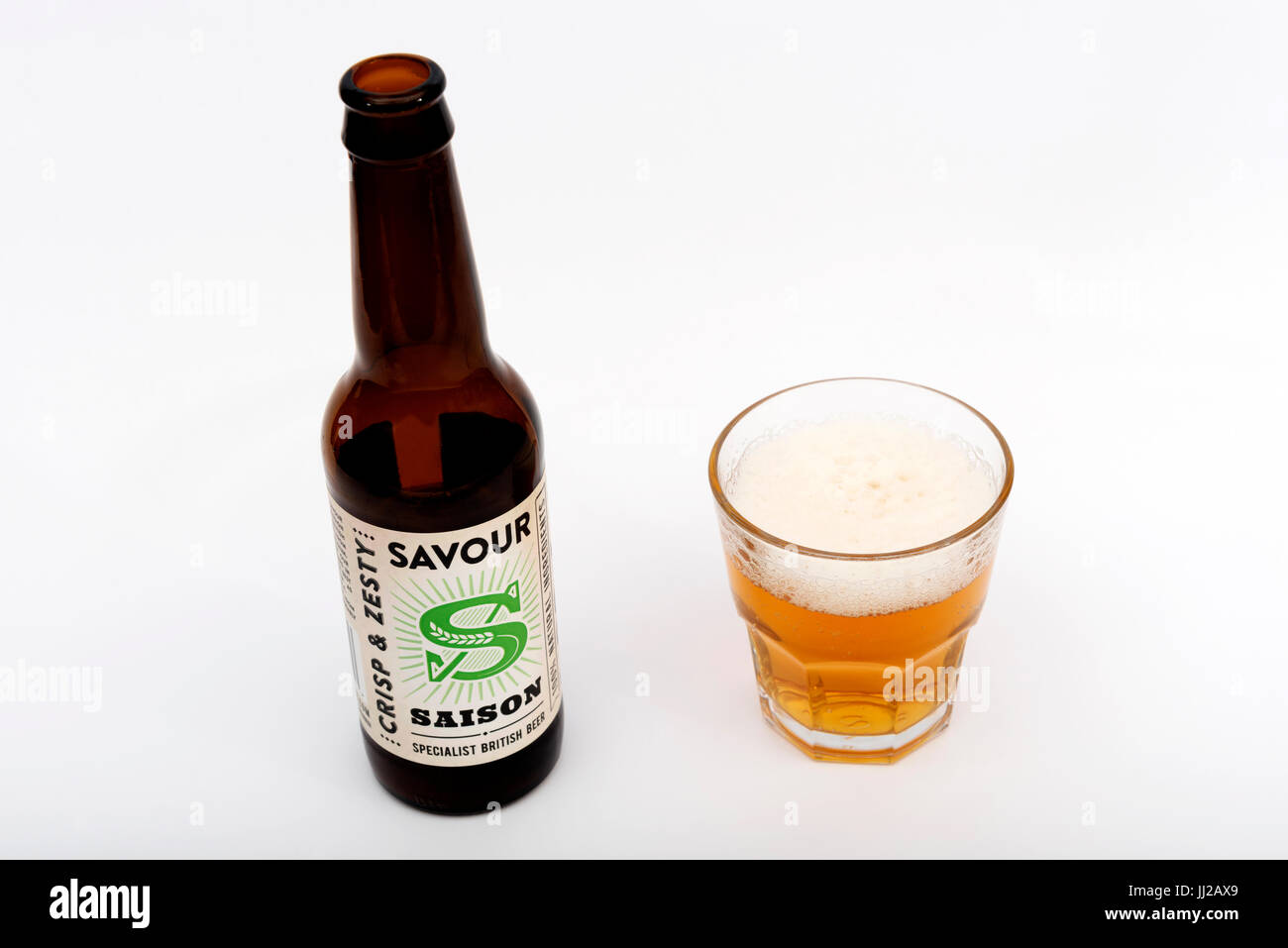 Savour Saison British beer Stock Photo