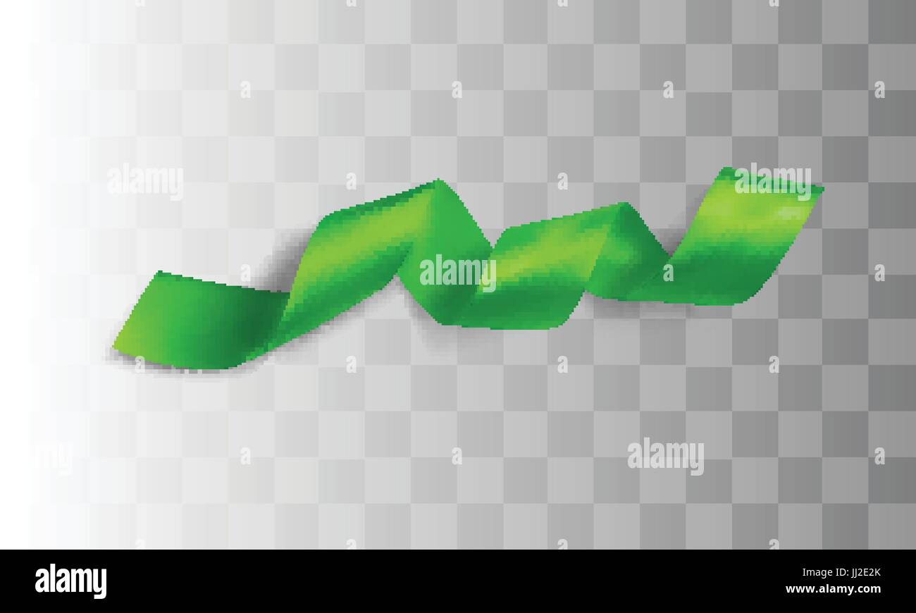 Green realistic silk vector ribbon Stock Vector Image & Art - Alamy