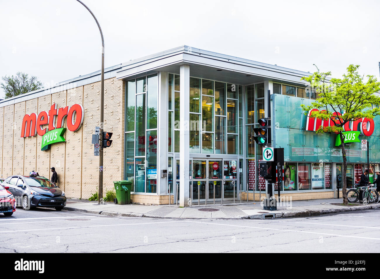 Montreal, Canada May 26, 2017 Metro Plus grocery store in city in