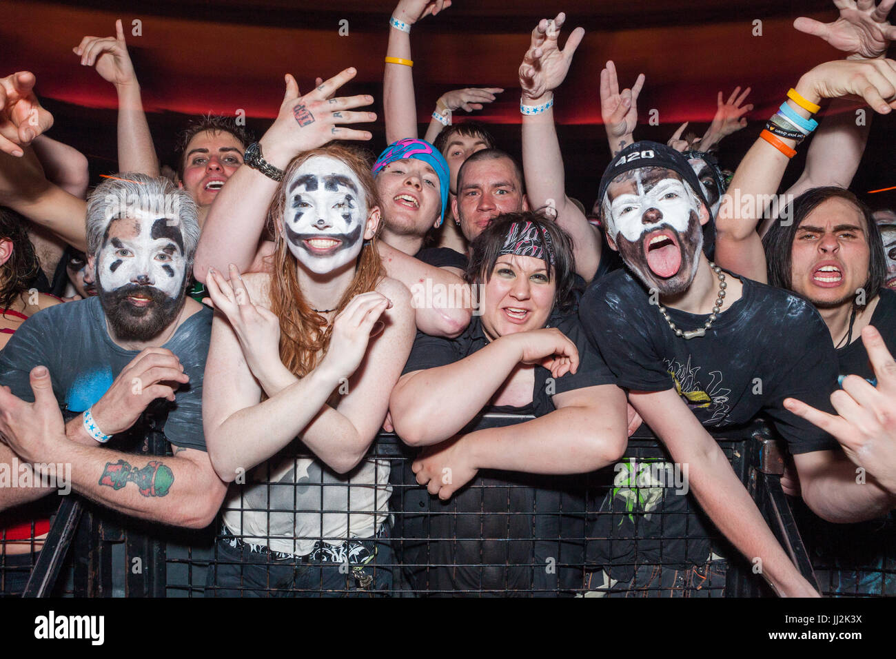 Juggalos (Insane Clown Posse fans) at an ICP concert at the Eagle/Rave club  in Milwaukee, Wisconsin Stock Photo - Alamy
