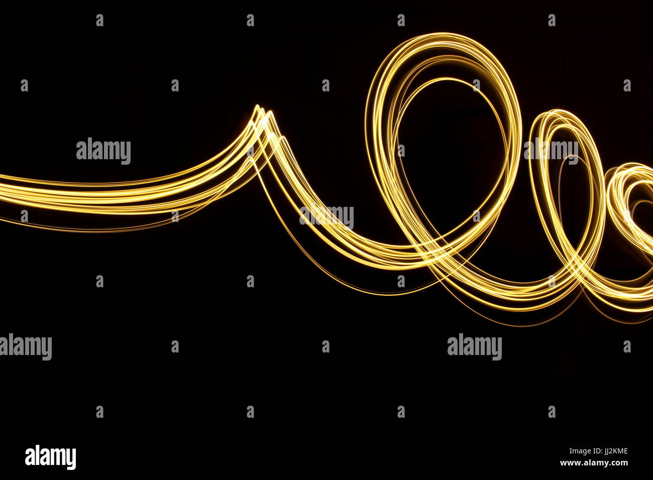 Gold Light Painting Photography, long exposure, swirls and waves ...