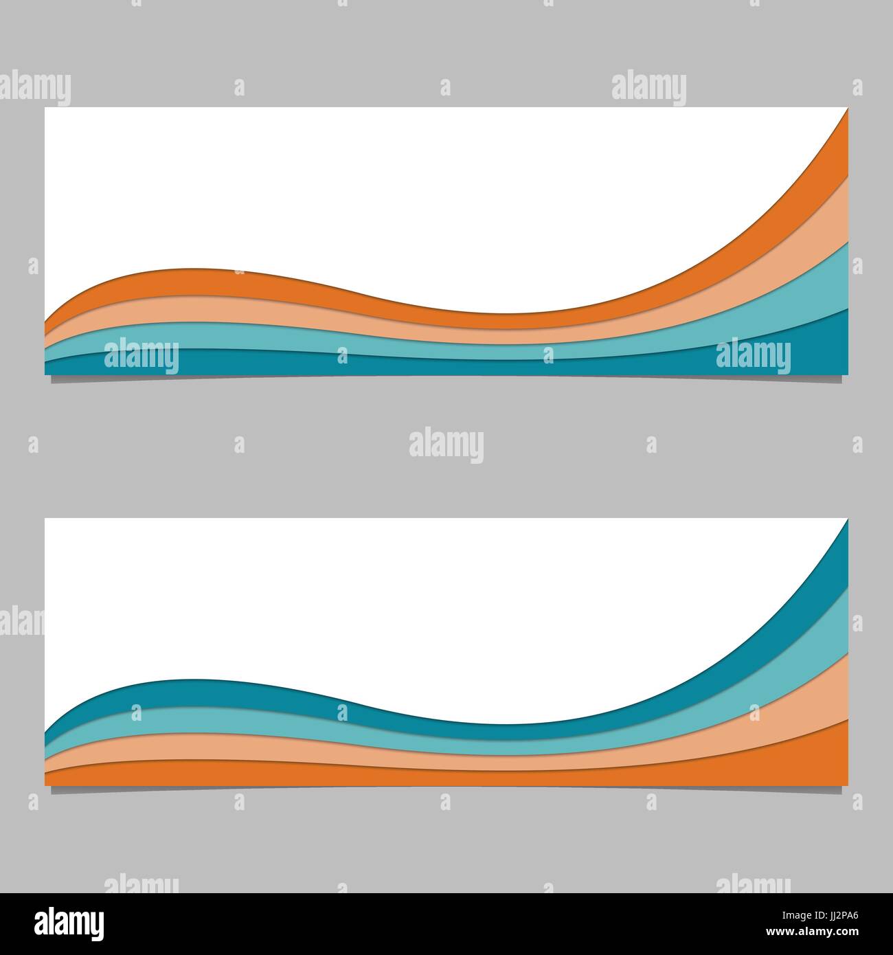 Banner Background From Curved Layers Vector Graphic Design With