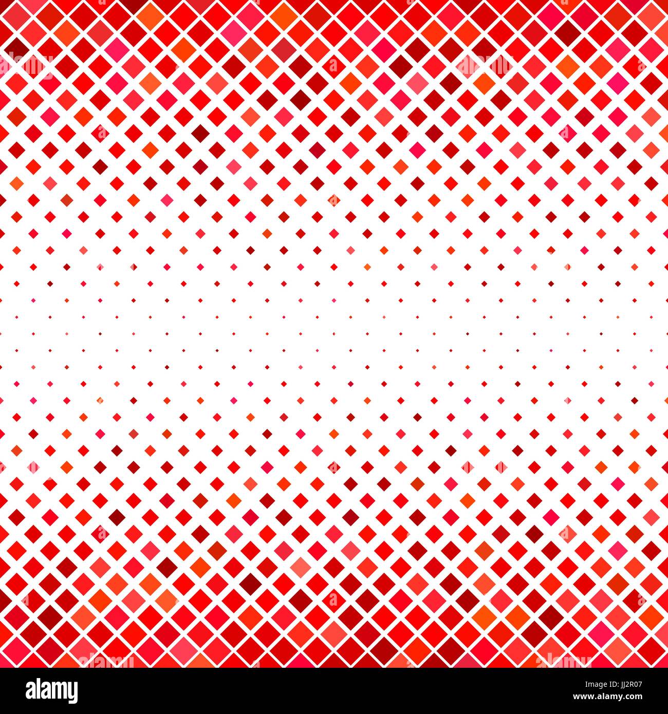 Abstract square pattern background - vector graphic design from diagonal squares in red tones Stock Vector