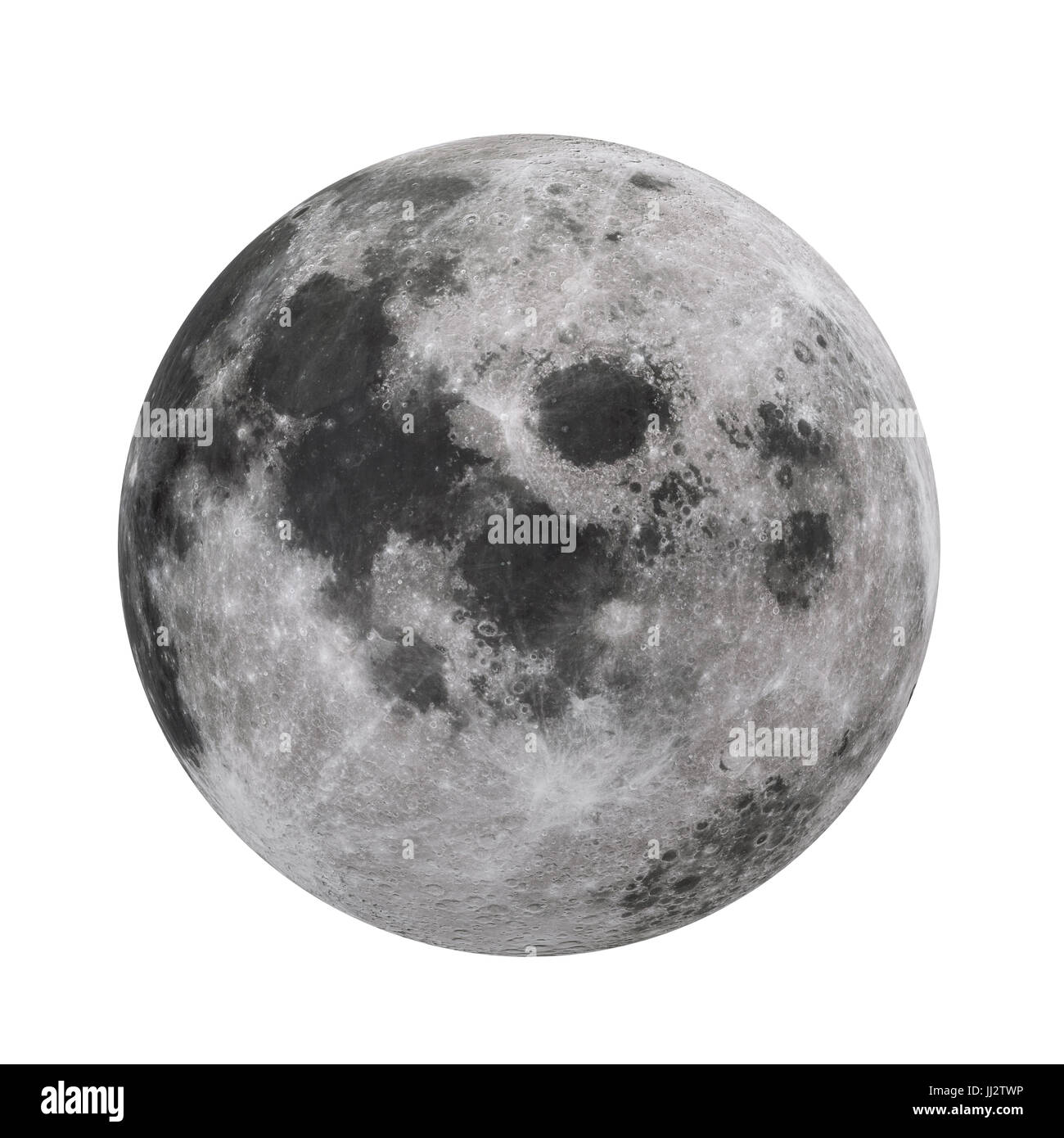 Full Moon Isolated (Elements of this image furnished by NASA) Stock Photo