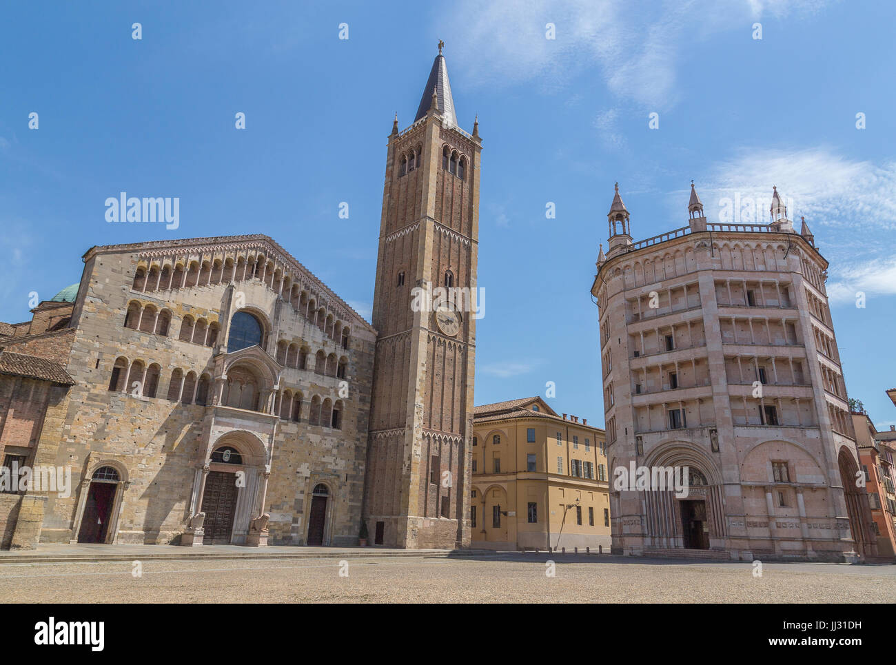 Piazza del Duomo Parma Emilia Romagna Italy. Stock Photo
