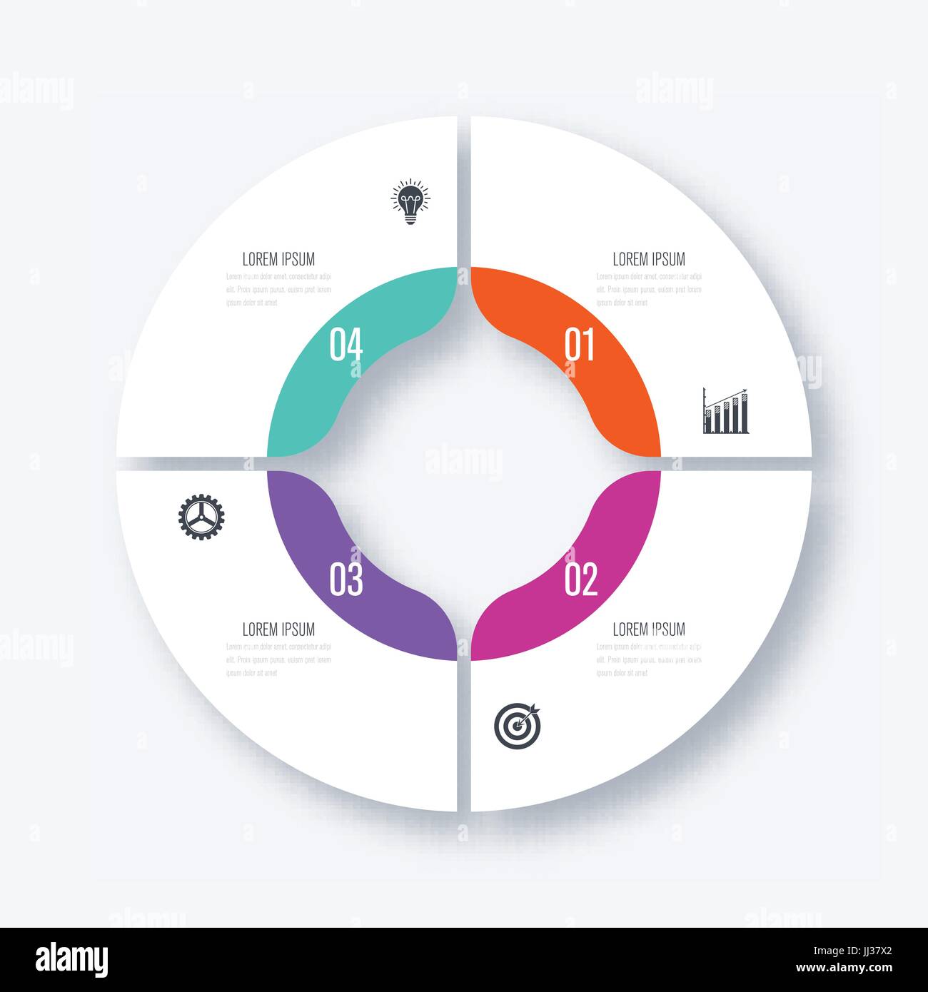 Infographics template four options with circle Stock Vector Image & Art ...
