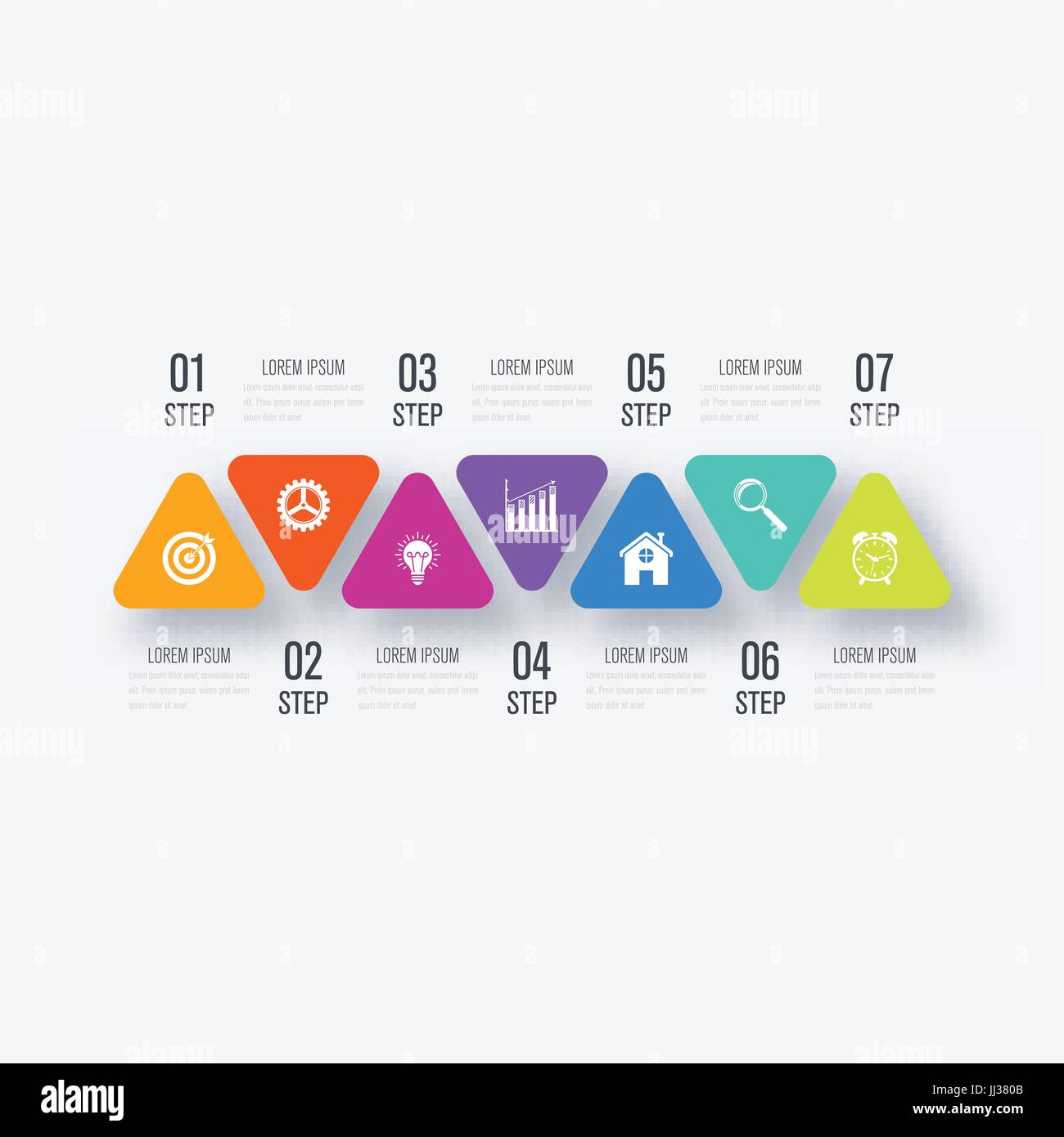 Vector triangles for infographic Stock Vector