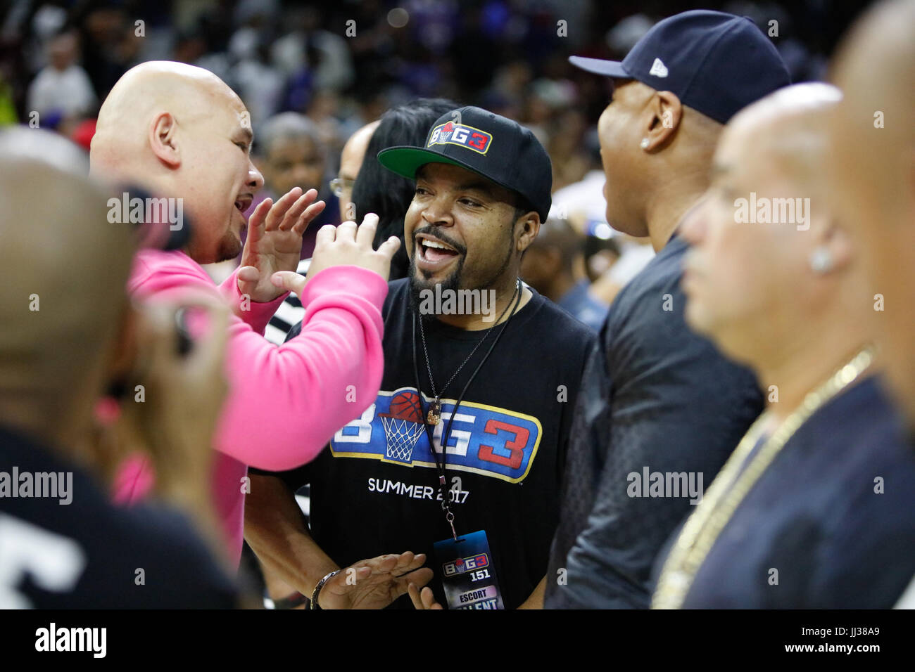 Fat Joe Ice Cube attend Big 3 league Phiily,PA 7/16/17 Stock Photo