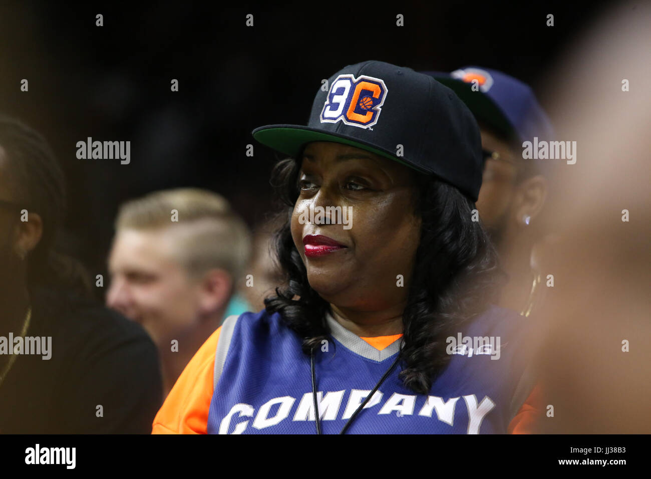 Ann Iverson, Mother of Allen Iverson attends the Big 3 league in Phiily