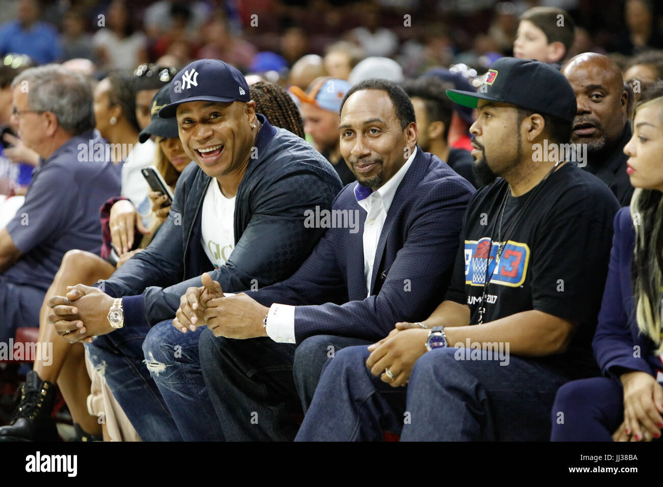 LL Cool J,Steven A. Smith Ice Cube attend Big 3 league Phiily,PA 7/16/17 Stock Photo