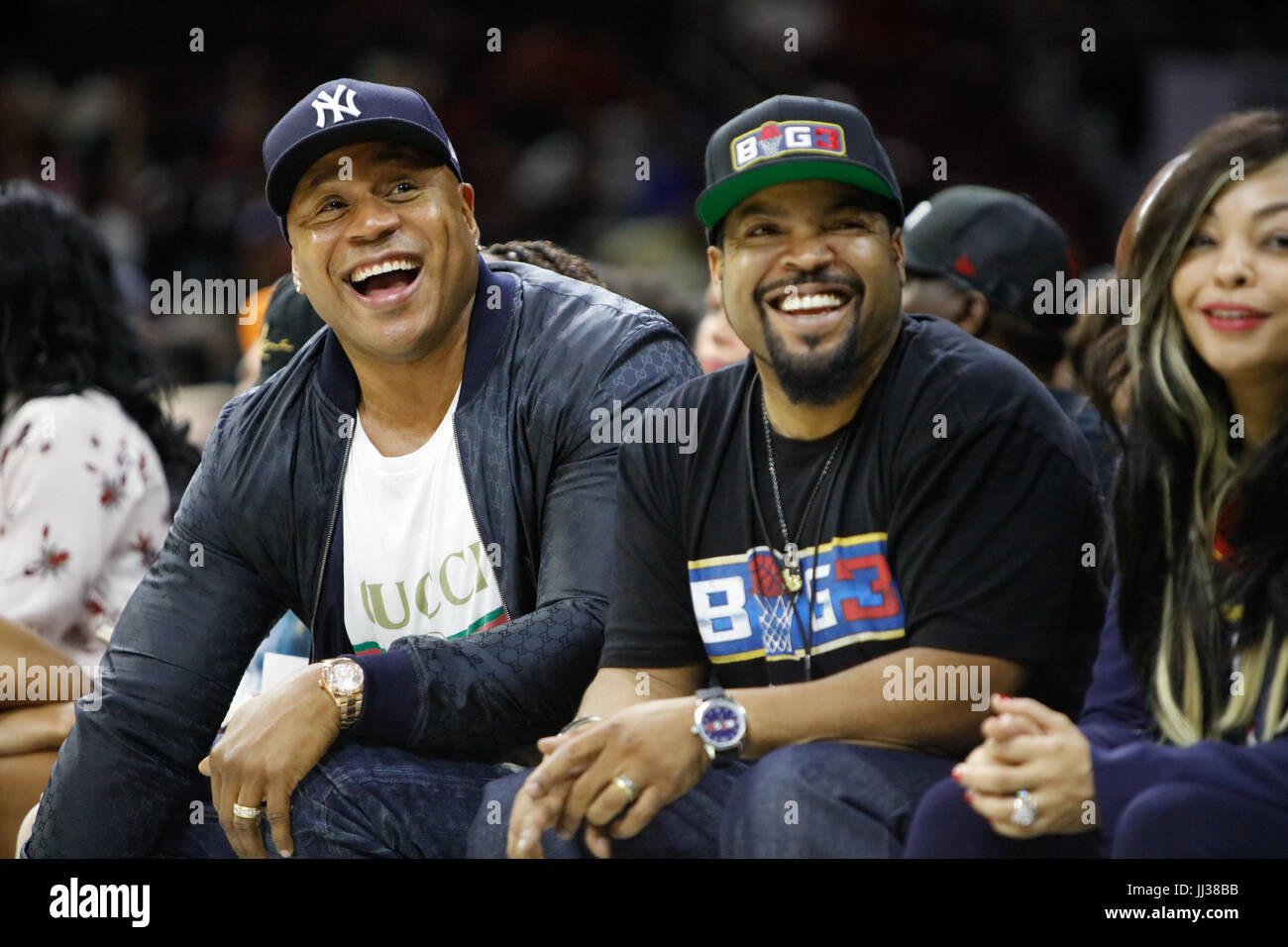 LL Cool J Ice Cube attend Big 3 league Phiily,PA 7/16/17 Stock Photo