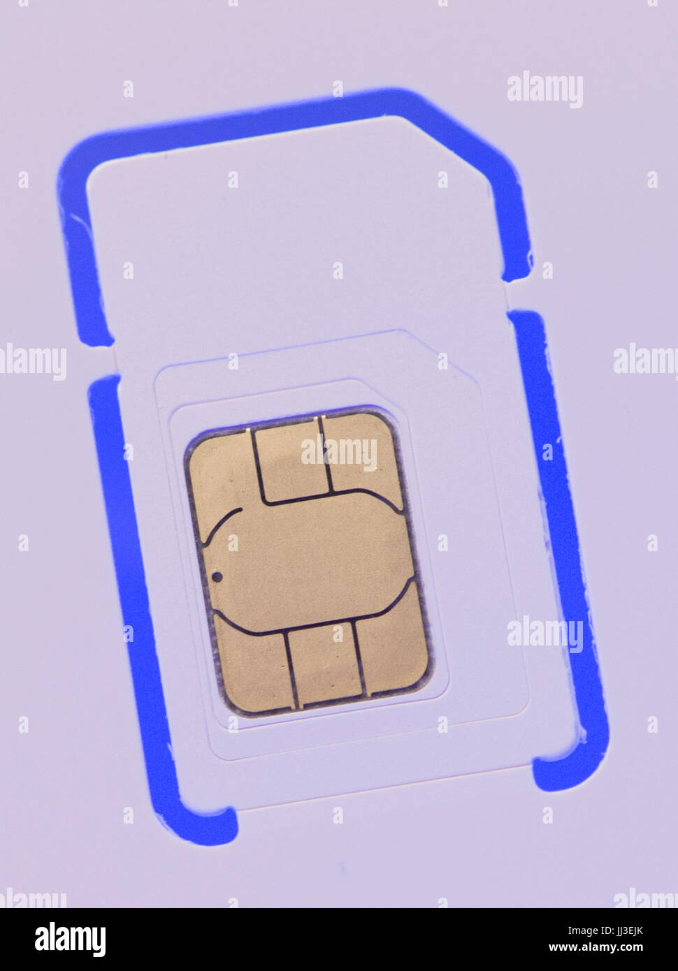 A SIM card on a desk in Berlin, Germany, 14 July 2017. Photo Paul