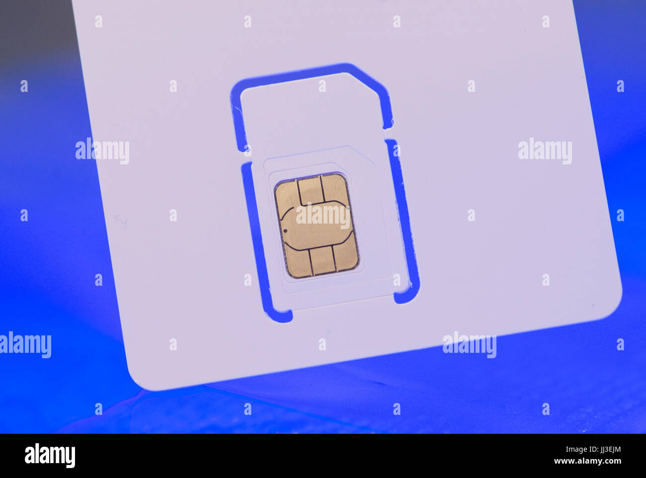 A SIM card on a desk in Berlin, Germany, 14 July 2017. Photo Paul