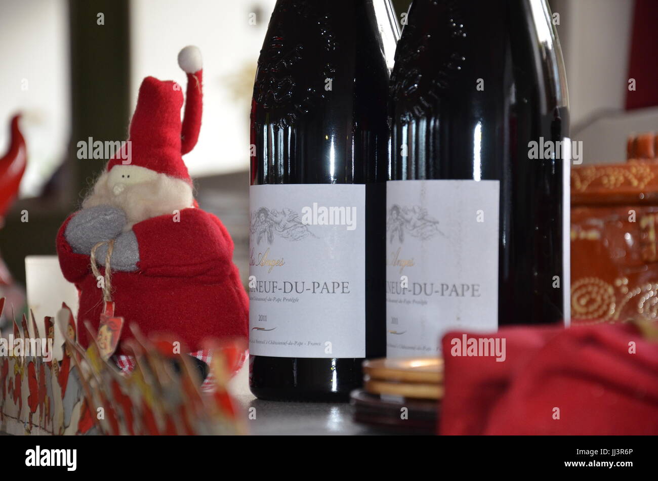 Christmas Dinner Wine Stock Photo Alamy