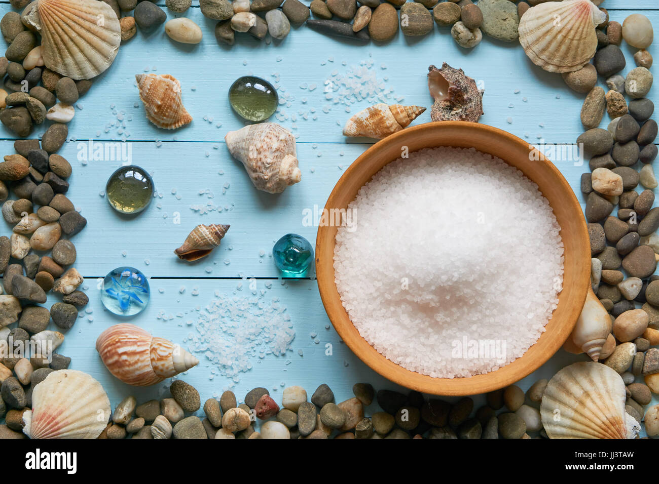 Large Decorative Frame From Pebbles Stones Rocks And Different