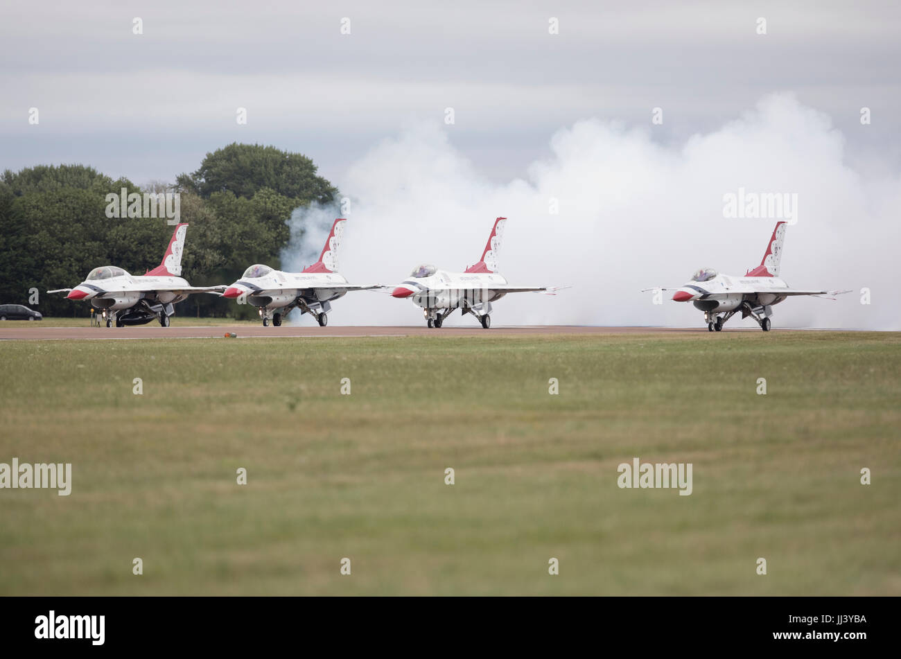 Air Show at RAF Fairford Gloucestershire,UK hosting the Royal International Air Tattoo and celebrating the 70th anniversary of the US Air Force. Stock Photo