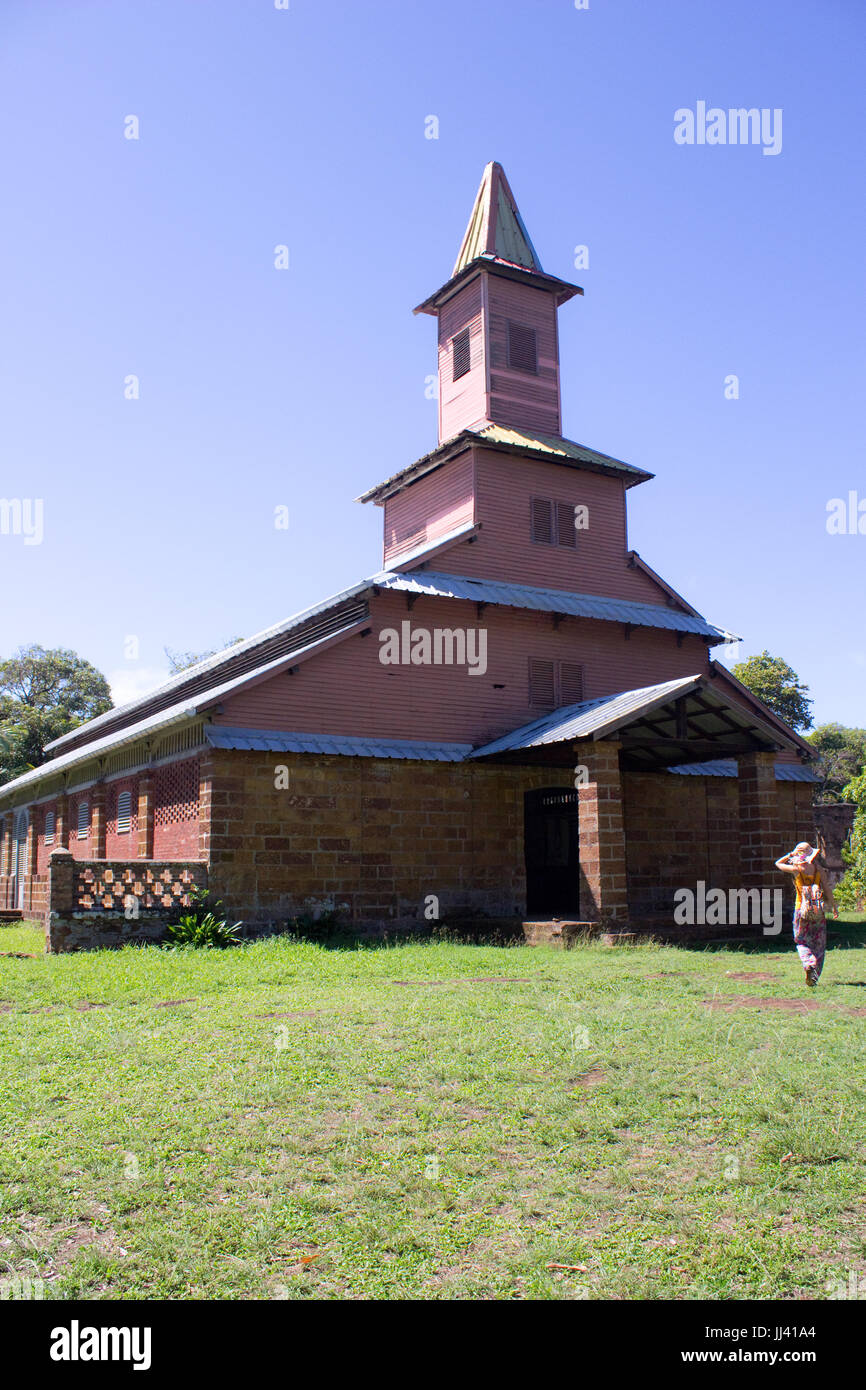 The only church on Salvation's islands, French Guiana. Stock Photo
