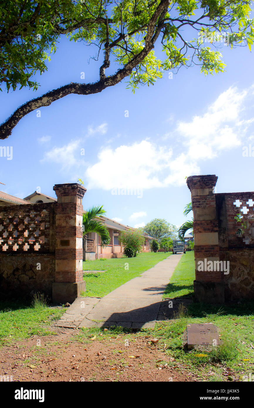 Former housing of officers on Salvation's islands (French Guiana) Stock Photo