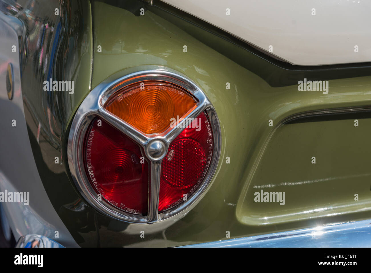 Classic ford cortina rear light cluster Stock Photo - Alamy