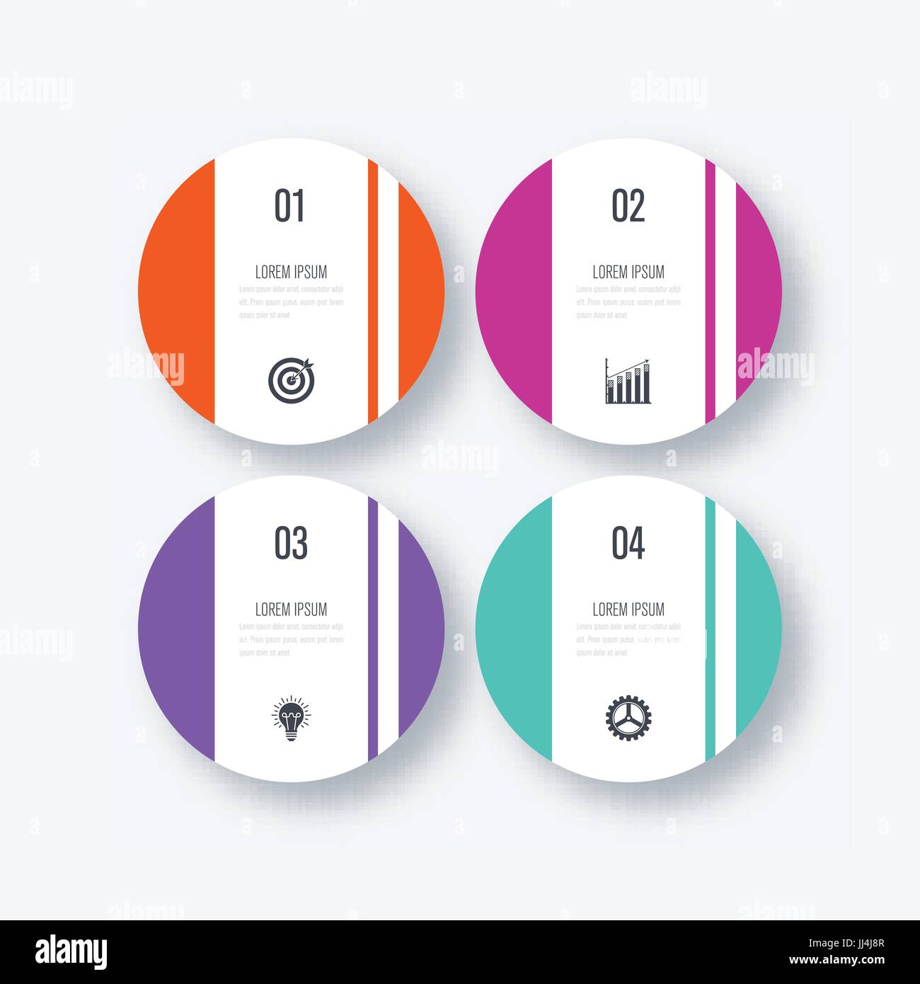 Infographics template four options with circle Stock Vector Image & Art ...
