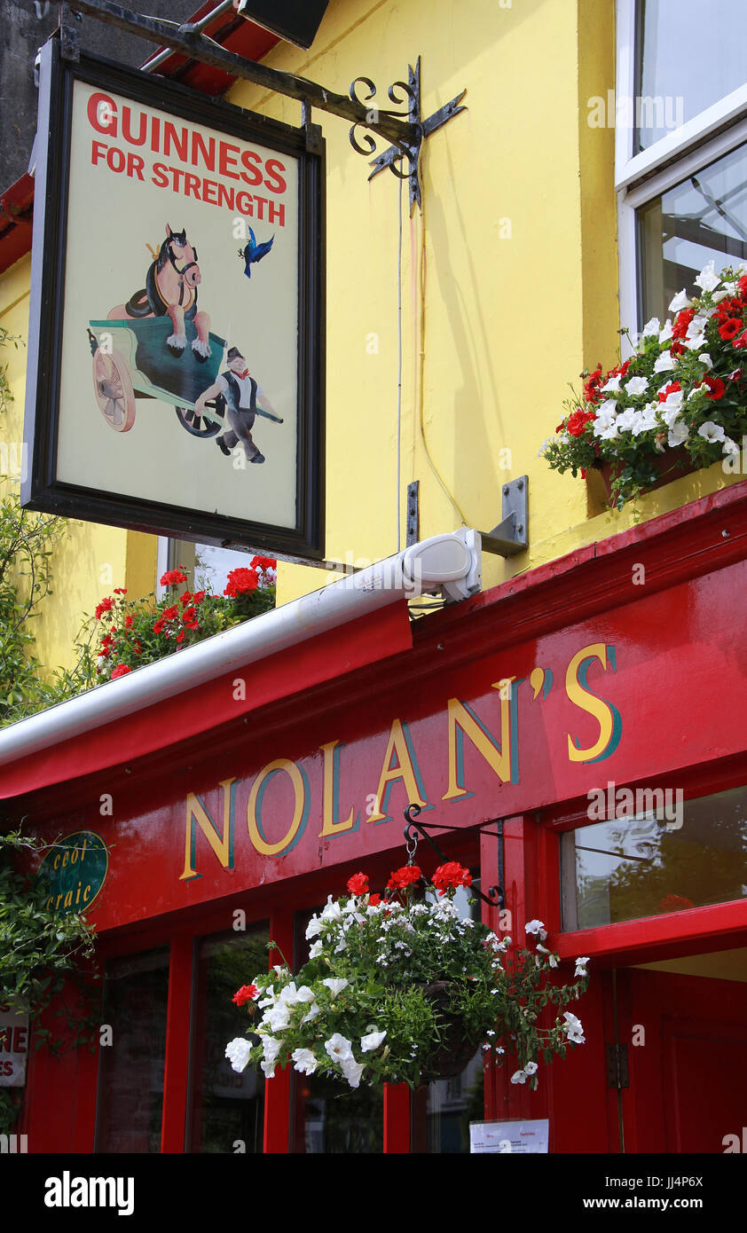 Guinness sign at Nolans pub in Rosscarbery Stock Photo