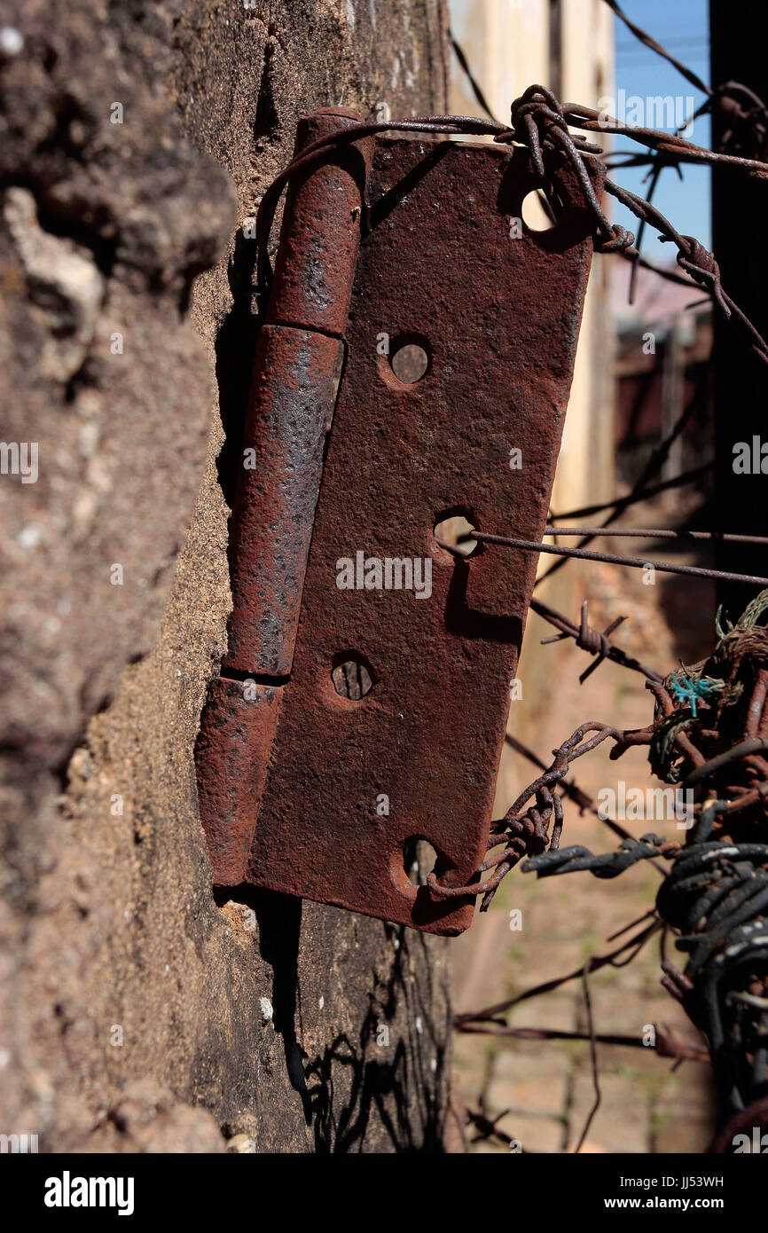 Rusty hinge, São Paulo, Brazil Stock Photo