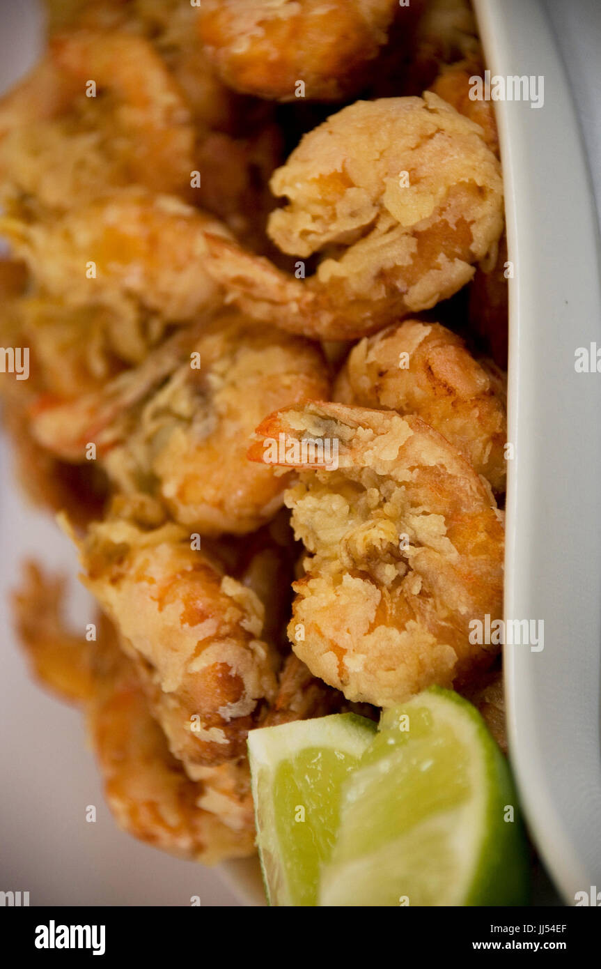 Portions, Lemon, Shrimp, São Paulo, Brazil Stock Photo