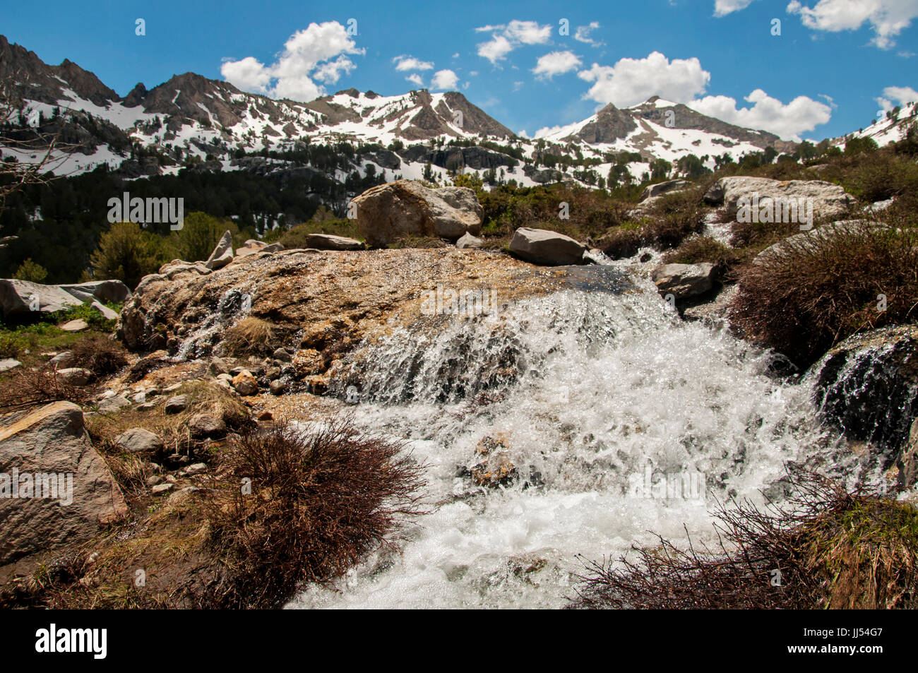 waterfall in the mountains Stock Photo - Alamy