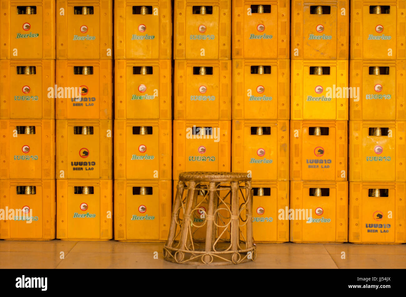 Beer Lao, Phongsali, Laos Stock Photo