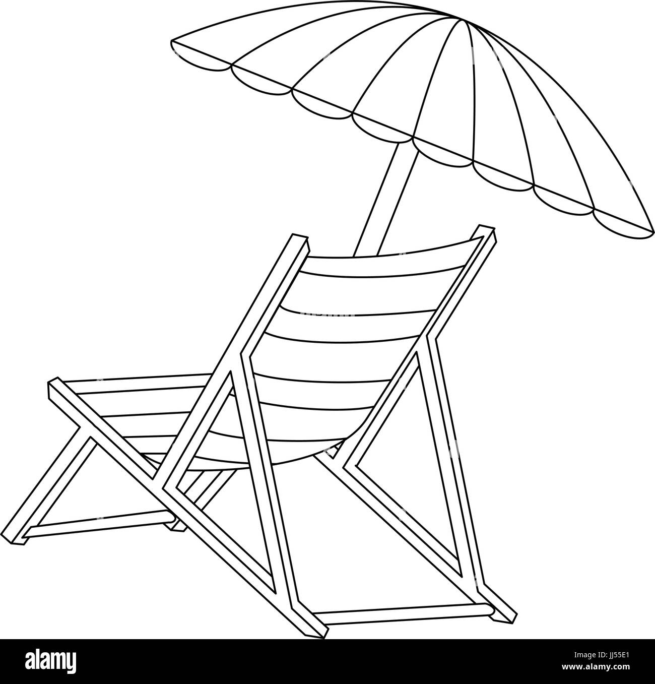 isolated beach chair icon vector illustration graphic design Stock ...
