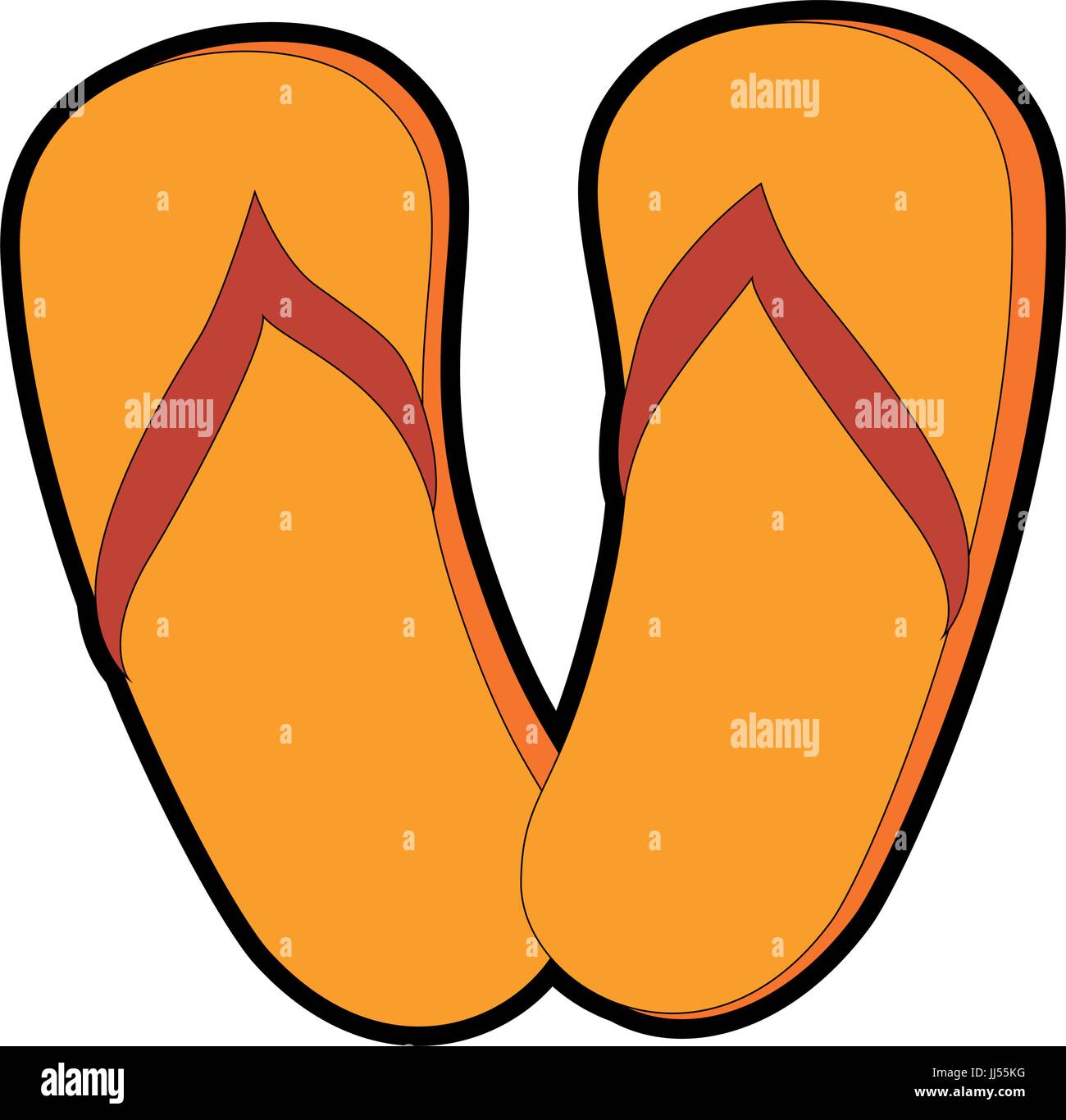 isolated cute beach slippers icon vector illustration graphic design ...